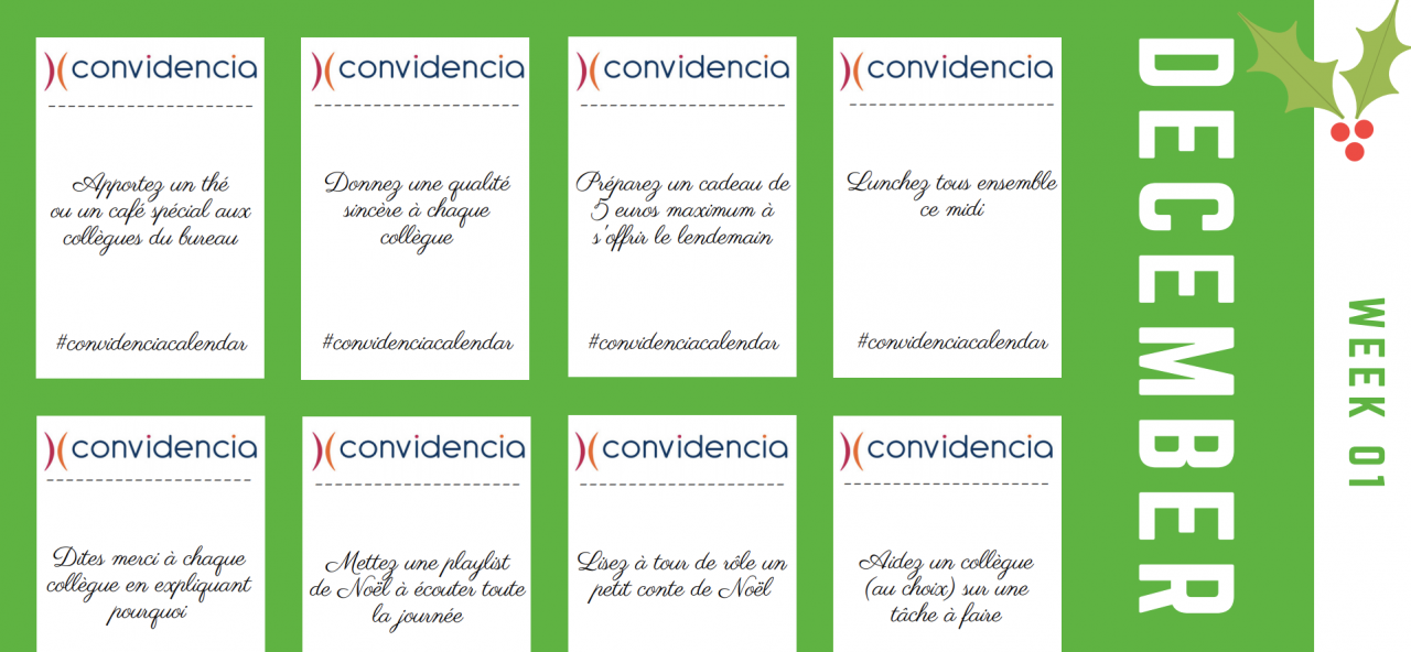 Un calendrier de l'Avent en entreprise - Convidencia